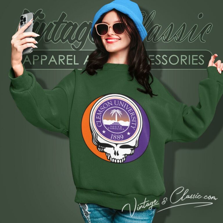 Clemson University Grateful Dead Steal Your Face Sweatshirt Clemson University Grateful Dead Steal Your Face Sweatshirt