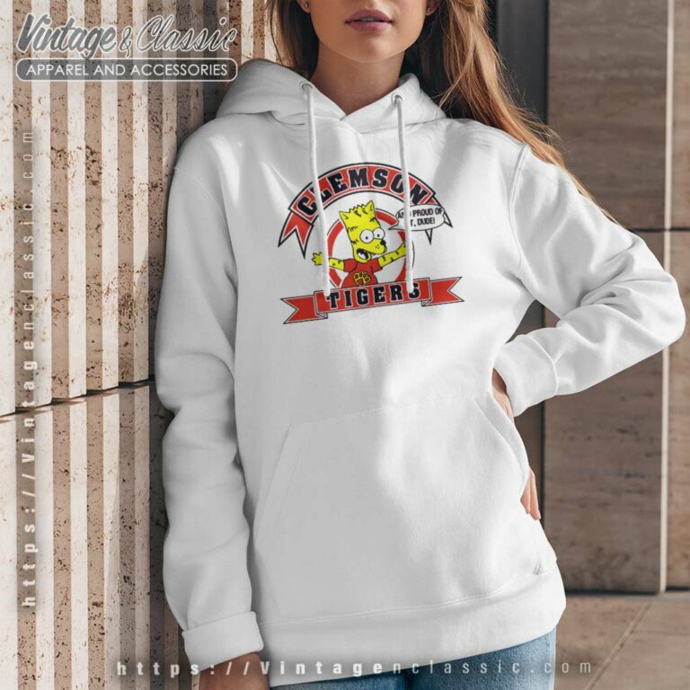 Clemson University Tigers Football Bart Simpson Hoodie Clemson University Tigers Football Bart Simpson Hoodie