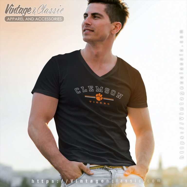 Clemson University Tigers Logo V Neck TShirt Clemson University Tigers Logo V Neck TShirt