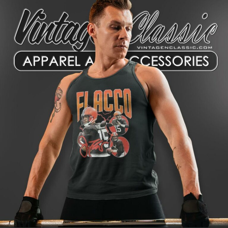 Cleveland Browns 15 Joe Flacco Signature Tank Top Racerback Cleveland Browns 15 Joe Flacco Signature Tank Top Racerback