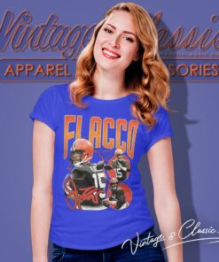Cleveland Browns 15 Joe Flacco Signature Women T Shirt