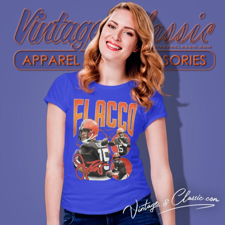 Cleveland Browns 15 Joe Flacco Signature Women T Shirt Cleveland Browns 15 Joe Flacco Signature Women T Shirt