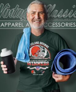 Cleveland Browns 2023 2024 Afc Super Wild Card Winners Skyline Nfl Playoffs Divisional V Neck TShirt