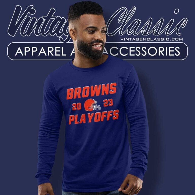 Cleveland Browns 2023 Playoffs Nfl Long Sleeve Tee Cleveland Browns 2023 Playoffs Nfl Long Sleeve Tee