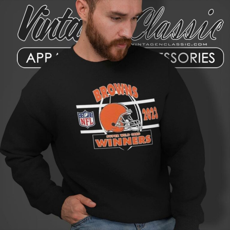 Cleveland Browns Afc Wild Card Champions Season 2023 2024 Nfl Divisional Helmet Sweatshirt Cleveland Browns Afc Wild Card Champions Season 2023 2024 Nfl Divisional Helmet Sweatshirt