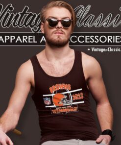Cleveland Browns Afc Wild Card Champions Season 2023 2024 Nfl Divisional Helmet Tank Top Racerback