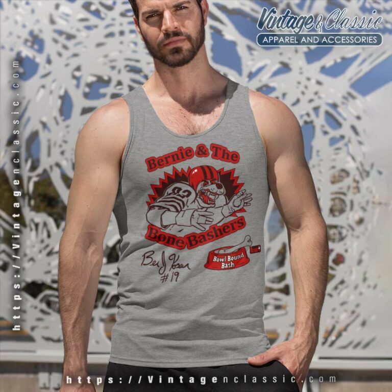 Cleveland Browns Bernie Kosar Bone Bashers Tank Top Racerback Cleveland Browns Bernie Kosar Bone Bashers Tank Top Racerback