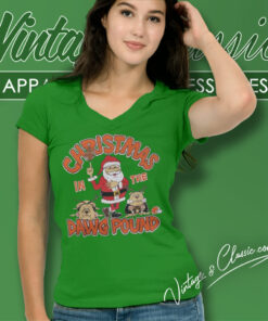 Cleveland Browns Christmas Dawg Pound V Neck TShirt