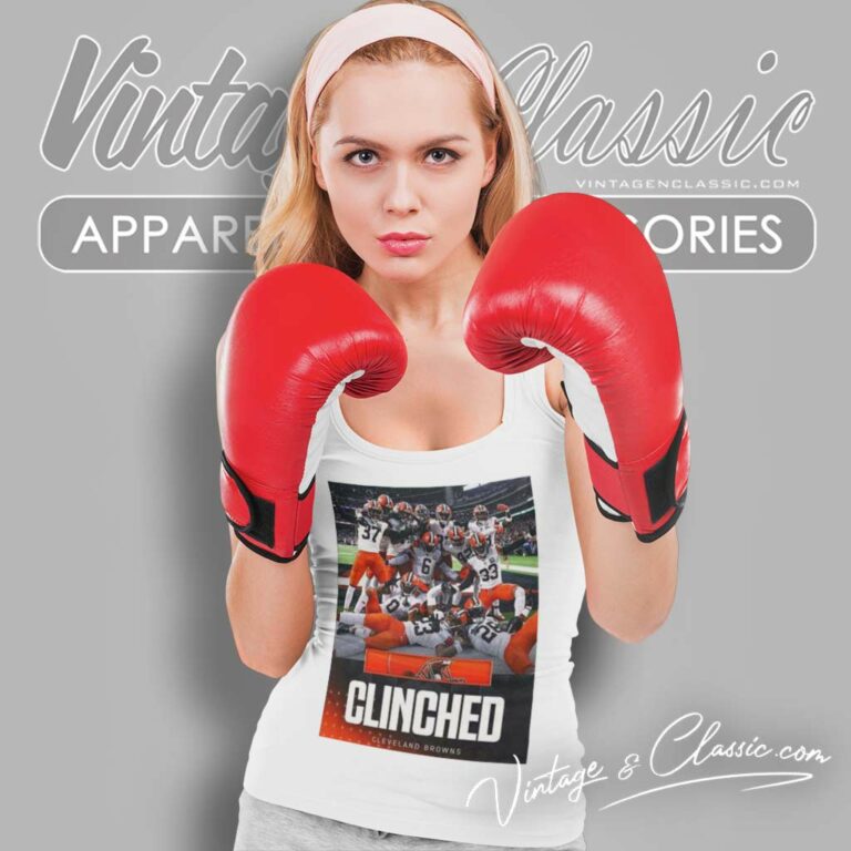 Cleveland Browns Clinched In Nfl Playoffs Tank Top Racerback Cleveland Browns Clinched In Nfl Playoffs Tank Top Racerback