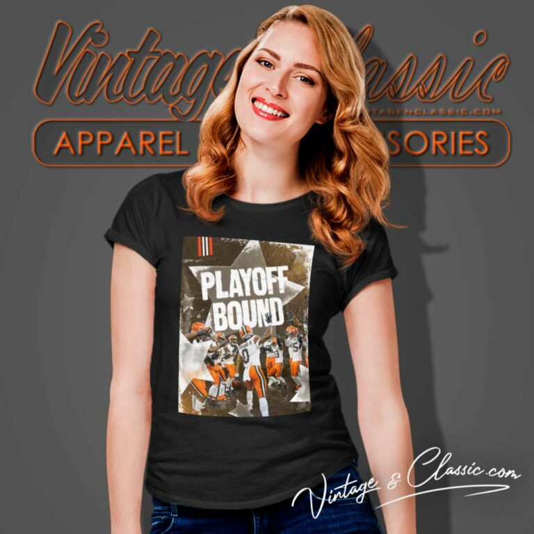 Cleveland Browns Clinches A Spot In Nfl Playoff Bound Women TShirt Cleveland Browns Clinches A Spot In Nfl Playoff Bound Women TShirt