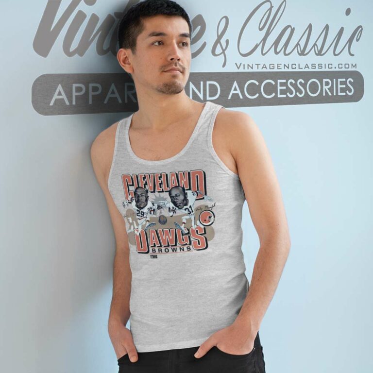 Cleveland Browns Dawg Pound Dixon Minnifield Tank Top Racerback Cleveland Browns Dawg Pound Dixon Minnifield Tank Top Racerback