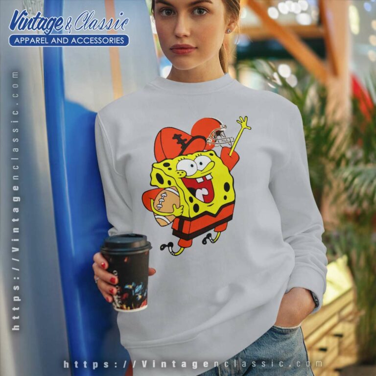 Cleveland Browns Football Spongebob Sweatshirt Cleveland Browns Football Spongebob Sweatshirt