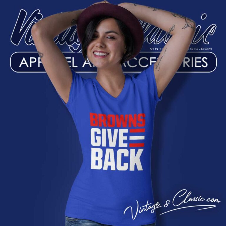 Cleveland Browns Give Back V Neck TShirt Cleveland Browns Give Back V Neck TShirt
