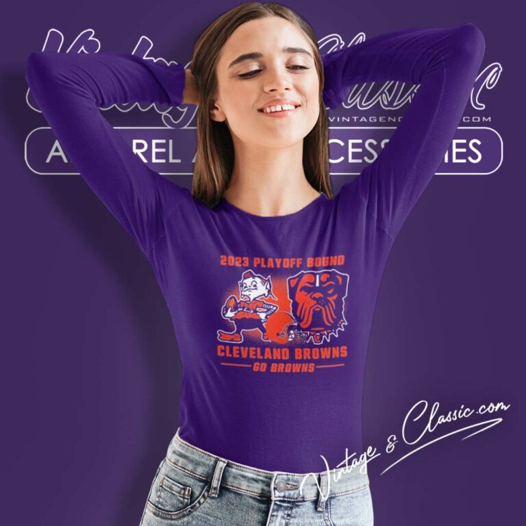 Cleveland Browns Go Brown Shirt Play Off Bound Long Sleeve Tee Cleveland Browns Go Brown Shirt Play Off Bound Long Sleeve Tee
