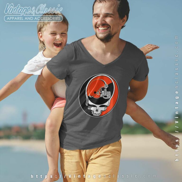 Cleveland Browns Grateful Dead Steal Your Face V Neck TShirt Cleveland Browns Grateful Dead Steal Your Face V Neck TShirt