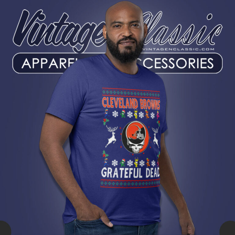 Cleveland Browns Grateful Dead Ugly Christmas T Shirt Cleveland Browns Grateful Dead Ugly Christmas T Shirt