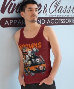 Cleveland Browns Horror Movies Characters Halloween Shirt