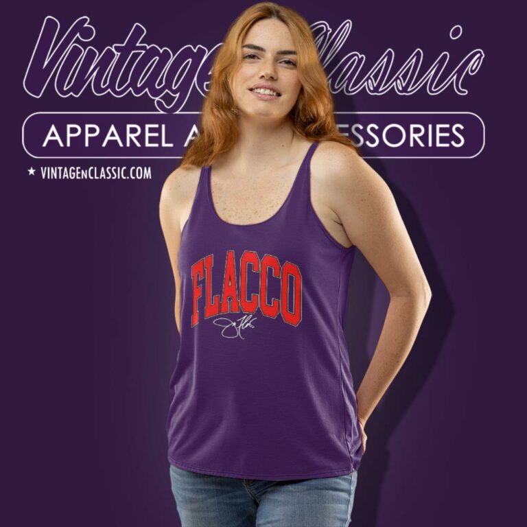 Cleveland Browns Joe Flacco Signature Tank Top Racerback Cleveland Browns Joe Flacco Signature Tank Top Racerback