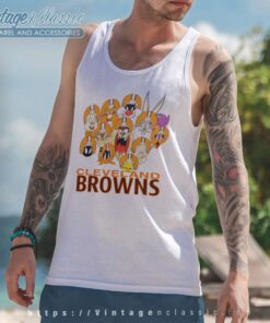 Cleveland Browns Looney Tunes Characters Tank Top Racerback