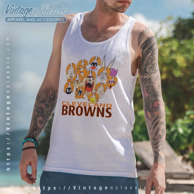 Cleveland Browns Looney Tunes Characters Tank Top Racerback Cleveland Browns Looney Tunes Characters Tank Top Racerback
