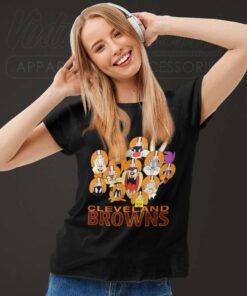 Cleveland Browns Looney Tunes Characters Women TShirt