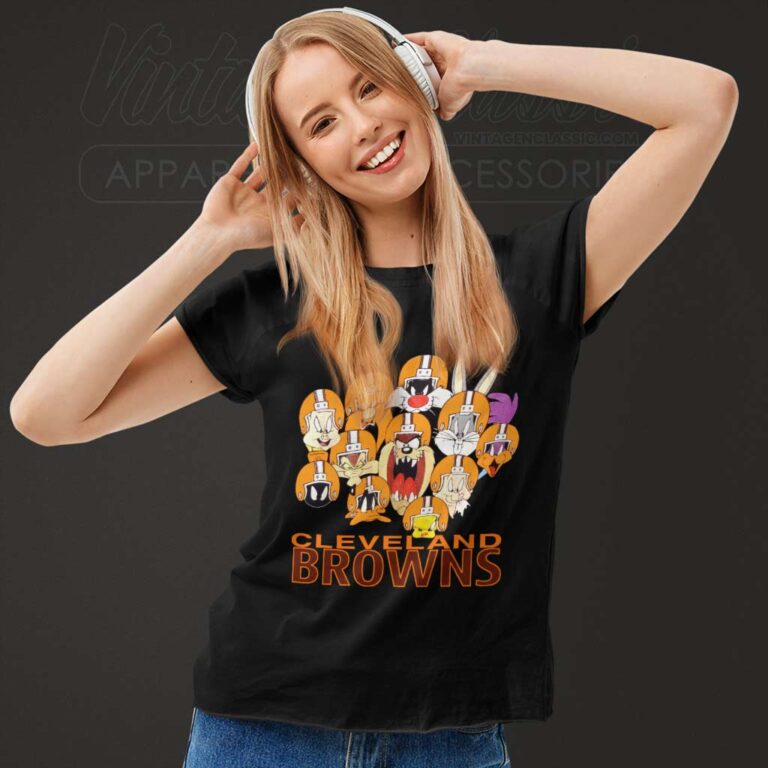 Cleveland Browns Looney Tunes Characters Women TShirt Cleveland Browns Looney Tunes Characters Women TShirt