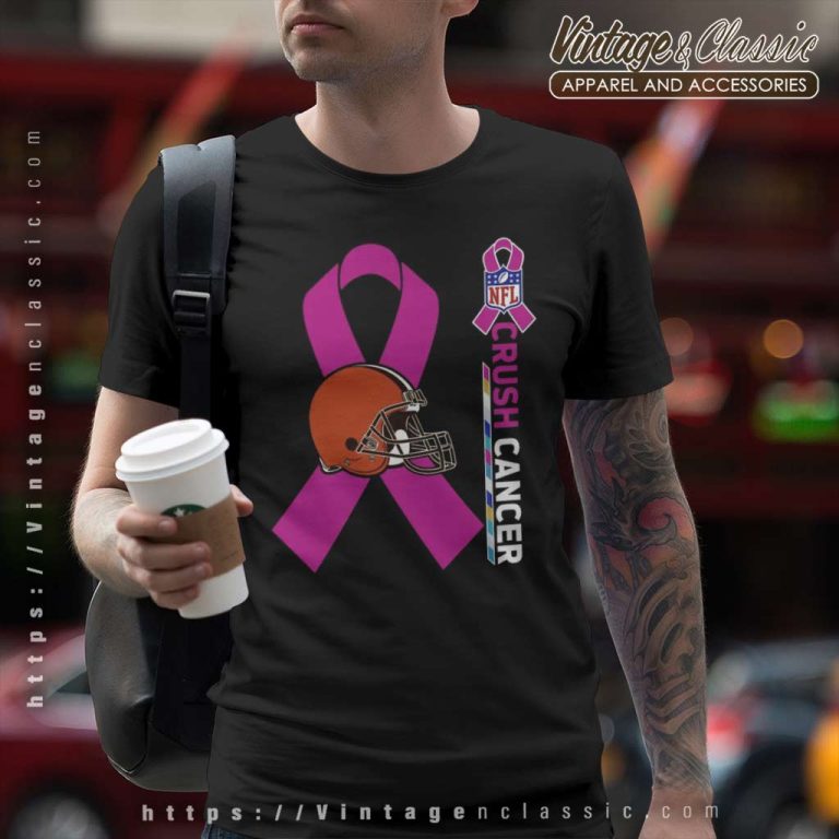 Cleveland Browns Nfl Crush Cancer 2023 T Shirt Cleveland Browns Nfl Crush Cancer 2023 T Shirt