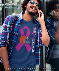 Cleveland Browns Nfl Crush Cancer 2023 V Neck TShirt