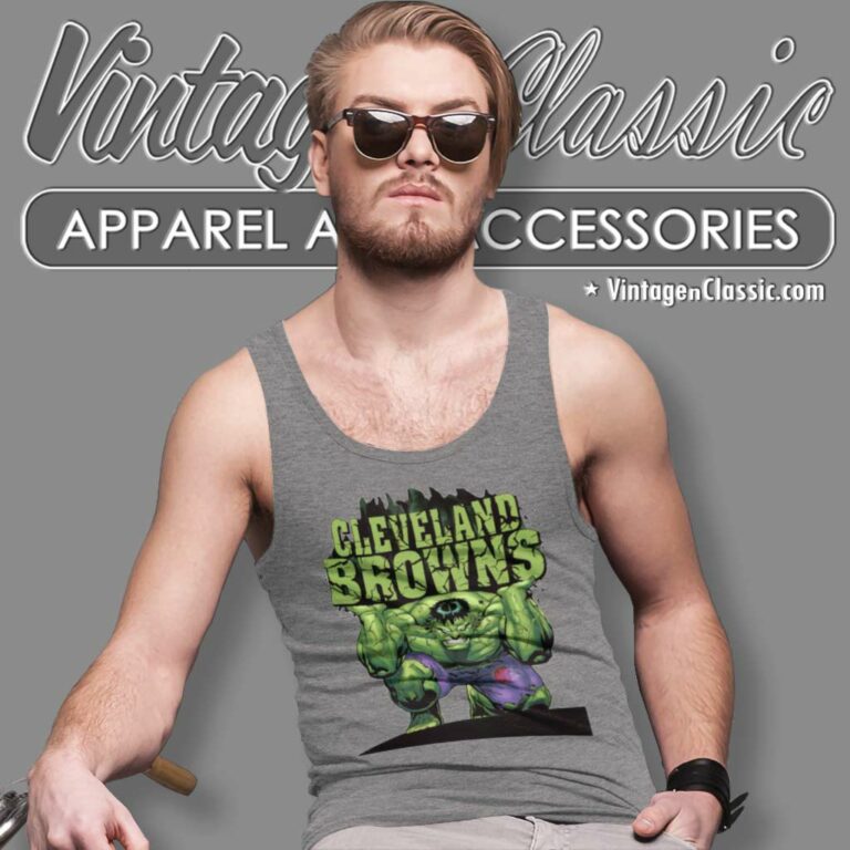 Cleveland Browns Nfl Hulk Avengers Tank Top Racerback Cleveland Browns Nfl Hulk Avengers Tank Top Racerback