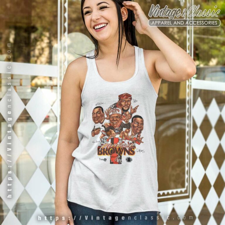 Cleveland Browns Player Caricature Tank Top Racerback Cleveland Browns Player Caricature Tank Top Racerback