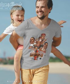 Cleveland Browns Player Caricature V Neck TShirt