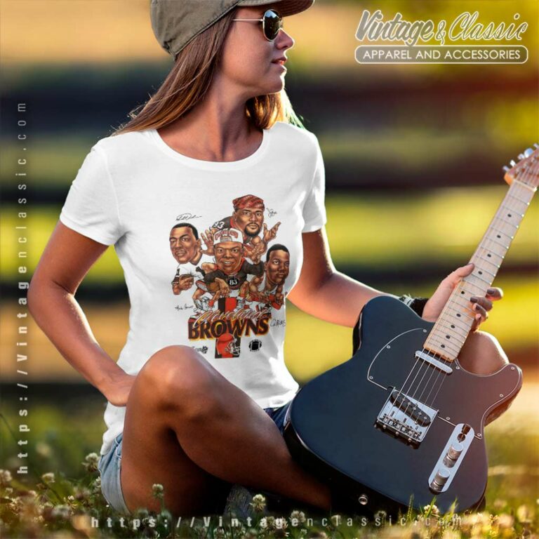 Cleveland Browns Player Caricature Women TShirt Cleveland Browns Player Caricature Women TShirt