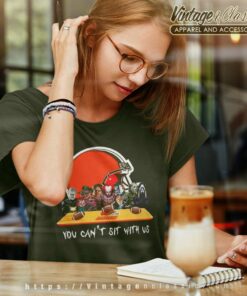 Cleveland Browns Shirt Horror Movies You Cant Sit With Us 6 Cleveland Browns Shirt Horror Movies You Cant Sit With Us Women TShirt