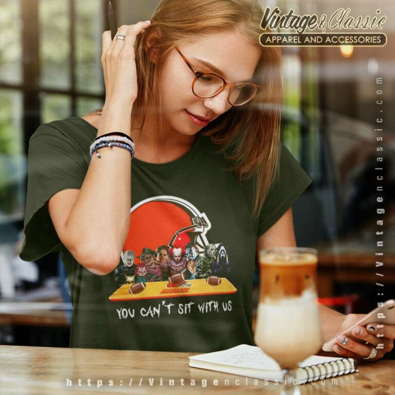Cleveland Browns Shirt Horror Movies You Cant Sit With Us Women TShirt Cleveland Browns Shirt Horror Movies You Cant Sit With Us Women TShirt