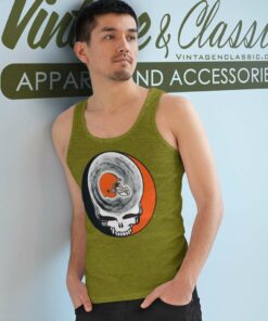 Cleveland Browns Shirt Nfl Grateful Dead Logo Tank Top Racerback