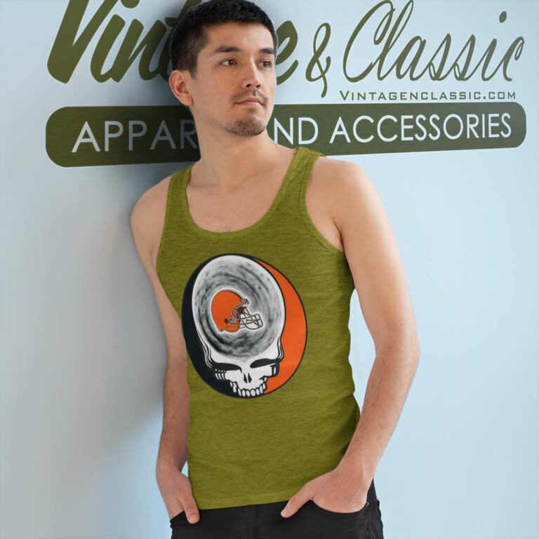 Cleveland Browns Shirt Nfl Grateful Dead Logo Tank Top Racerback Cleveland Browns Shirt Nfl Grateful Dead Logo Tank Top Racerback