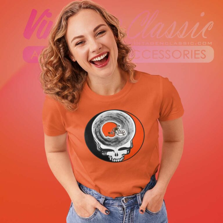 Cleveland Browns Shirt Nfl Grateful Dead Logo Women TShirt Cleveland Browns Shirt Nfl Grateful Dead Logo Women TShirt