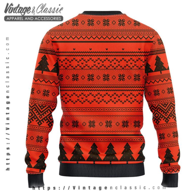 Cleveland Browns Skull Flower Ugly Christmas Sweater back Ugly Sweater Cleveland Browns Skull Flower Ugly Christmas Sweater back Ugly Sweater