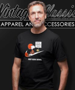 Cleveland Browns Snoopy Are Number One Shirt Nike Just Bow Down T Shirt