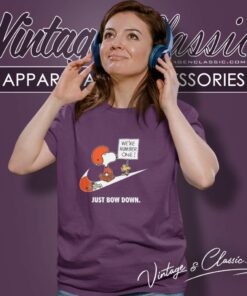 Cleveland Browns Snoopy Are Number One Shirt Nike Just Bow Down Women TShirt