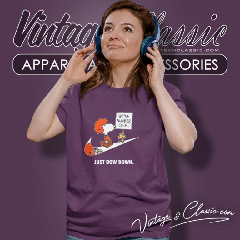 Cleveland Browns Snoopy Are Number One Shirt Nike Just Bow Down Women TShirt Cleveland Browns Snoopy Are Number One Shirt Nike Just Bow Down Women TShirt