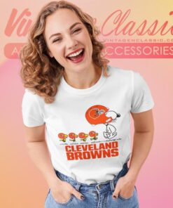 Cleveland Browns Snoopy Woodstock Team Walking Shirt