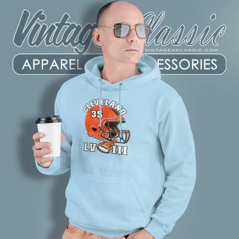 Cleveland Browns Super Bowl Lviii Helmet Hoodie Cleveland Browns Super Bowl Lviii Helmet Hoodie