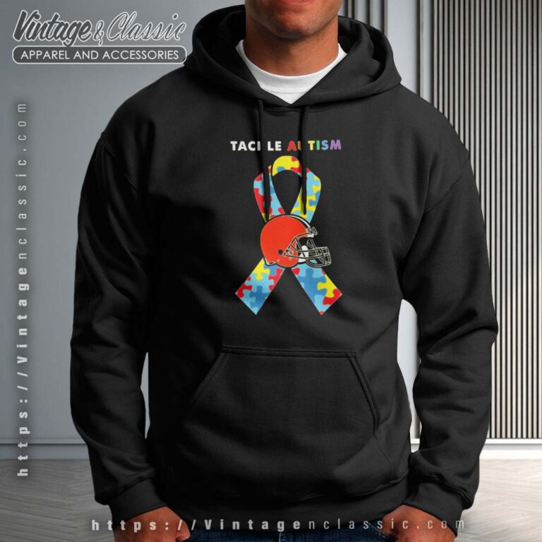 Cleveland Browns Tackle Autism Awareness Hoodie Cleveland Browns Tackle Autism Awareness Hoodie