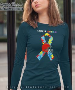 Cleveland Browns Tackle Autism Awareness Longsleeves