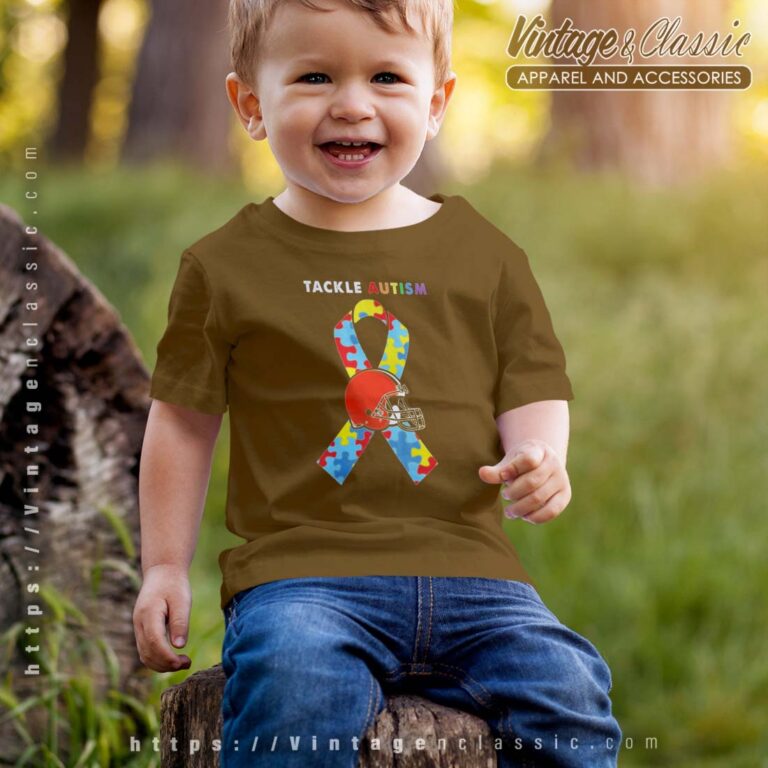 Cleveland Browns Tackle Autism Awareness Tshirt Kid Cleveland Browns Tackle Autism Awareness Tshirt Kid