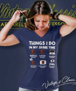 Cleveland Browns Things I Do In My Spare Time Nfl V Neck TShirt