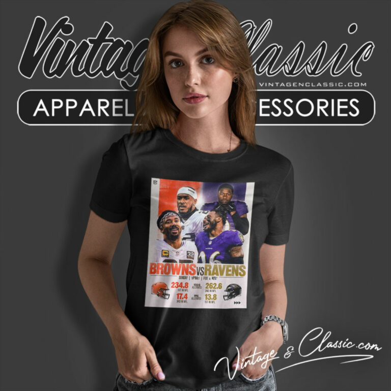 Cleveland Browns Vs Baltimore Ravens Game Day Football 2023 Women T Shirt Cleveland Browns Vs Baltimore Ravens Game Day Football 2023 Women T Shirt