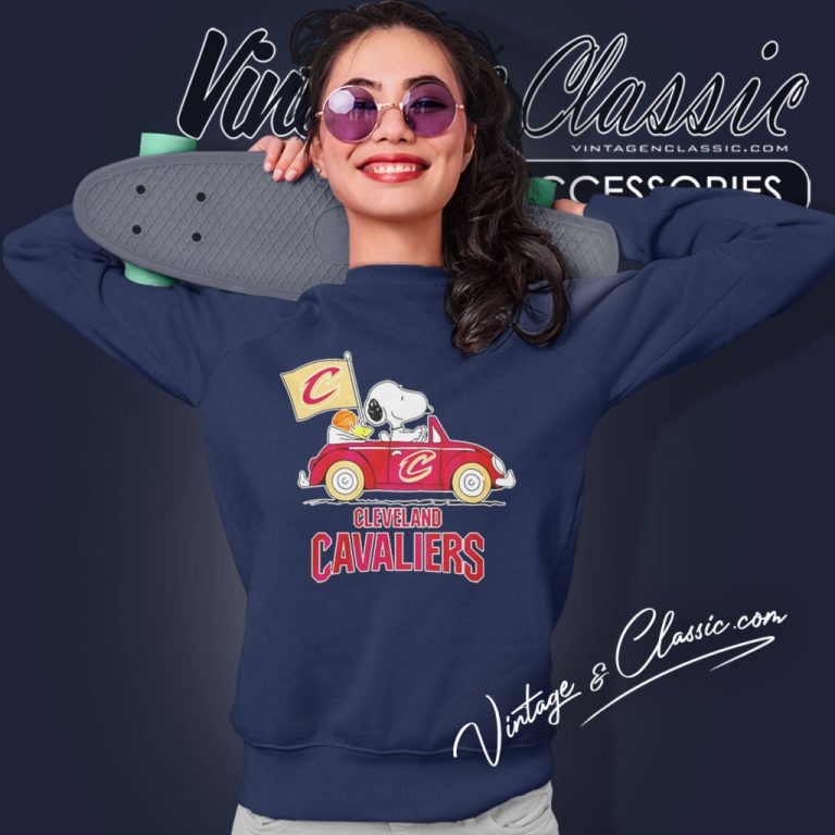 Cleveland Cavaliers Basketball Snoopy Dog Driving Car Sweatshirt Cleveland Cavaliers Basketball Snoopy Dog Driving Car Sweatshirt