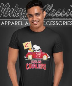 Cleveland Cavaliers Basketball Snoopy Dog Driving Car T Shirt